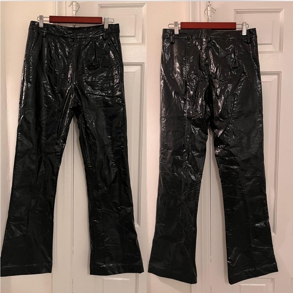 KENDALL & KYLIE Vegan Leather Wide Leg Pants - Picture 2 of 2